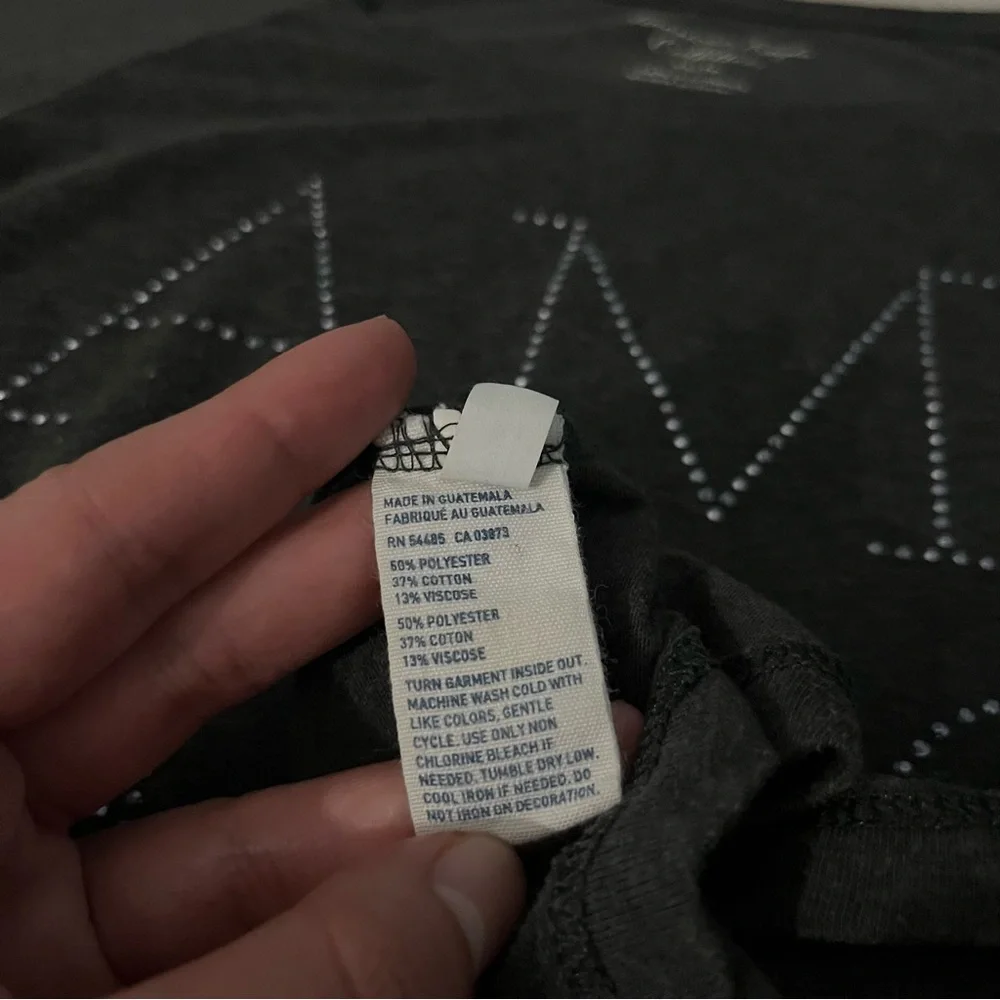 American Eagle Gray Logo Tee Three Quarter Sleeve Fitted Tee size XS - Picture 4 of 7